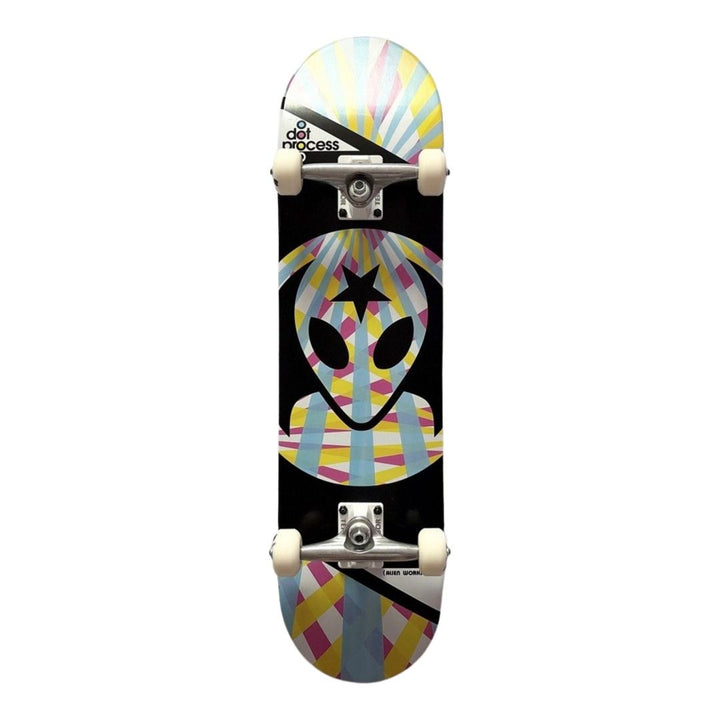 Alien Workshop “Dot Process” 8.0” x 32” Custom Skateboard Complete — underside graphic view