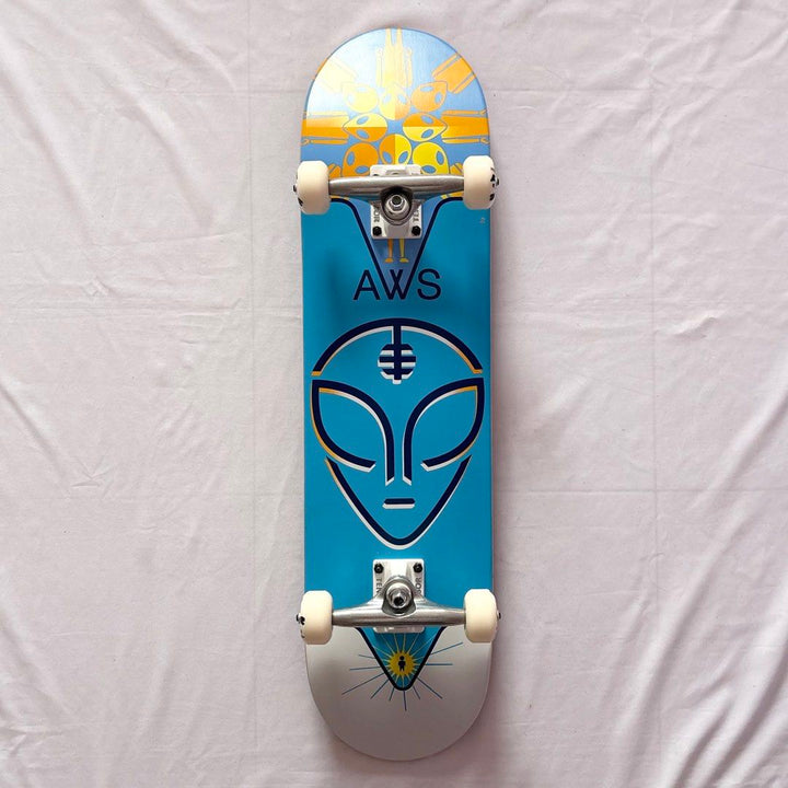 Alien Workshop “Hypnotherapy” 8.0” x 32” Custom Skateboard Complete — underside graphic view