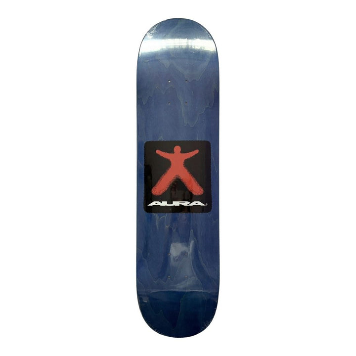 Aura “Navy Figure” 8.0” x 31.5” Skateboard Deck — underside graphic view
