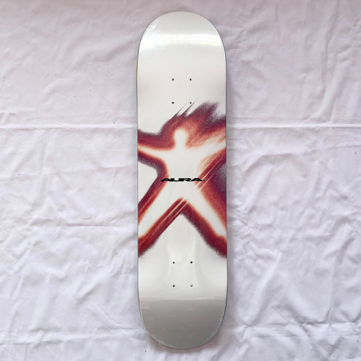 Aura “X-Men White” 8.25” x 32” Skateboard Deck — underside graphic view