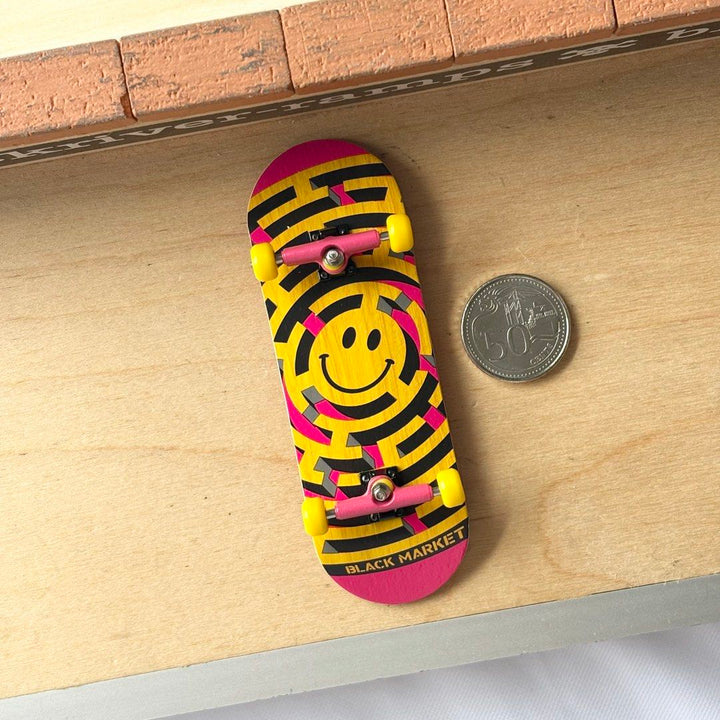 Black Market “3D” 32mm Fingerboard Complete — underside complete view