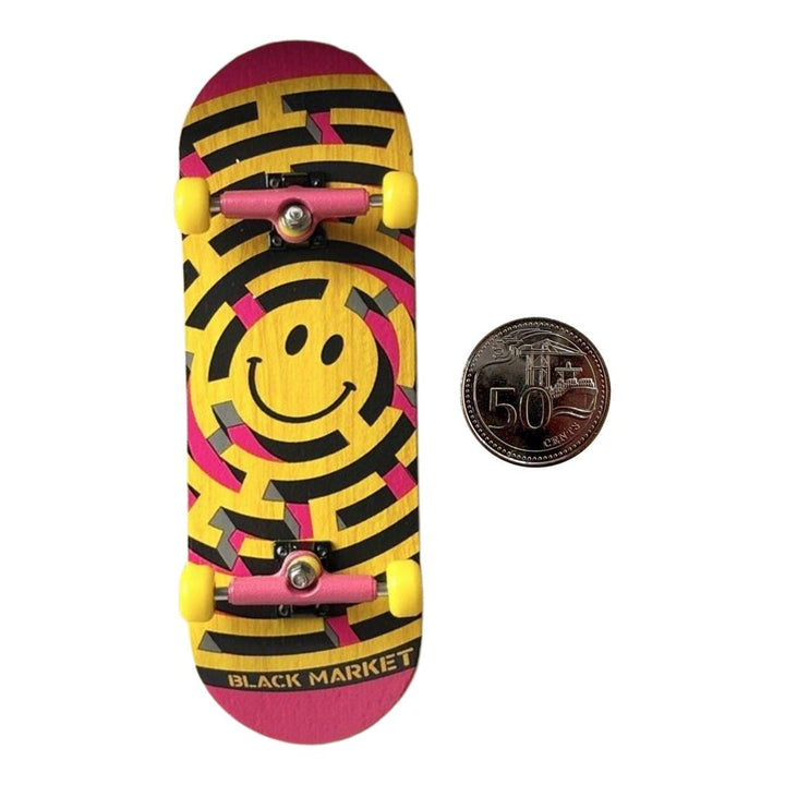 Black Market “3D” 32mm Fingerboard Complete — underside complete view