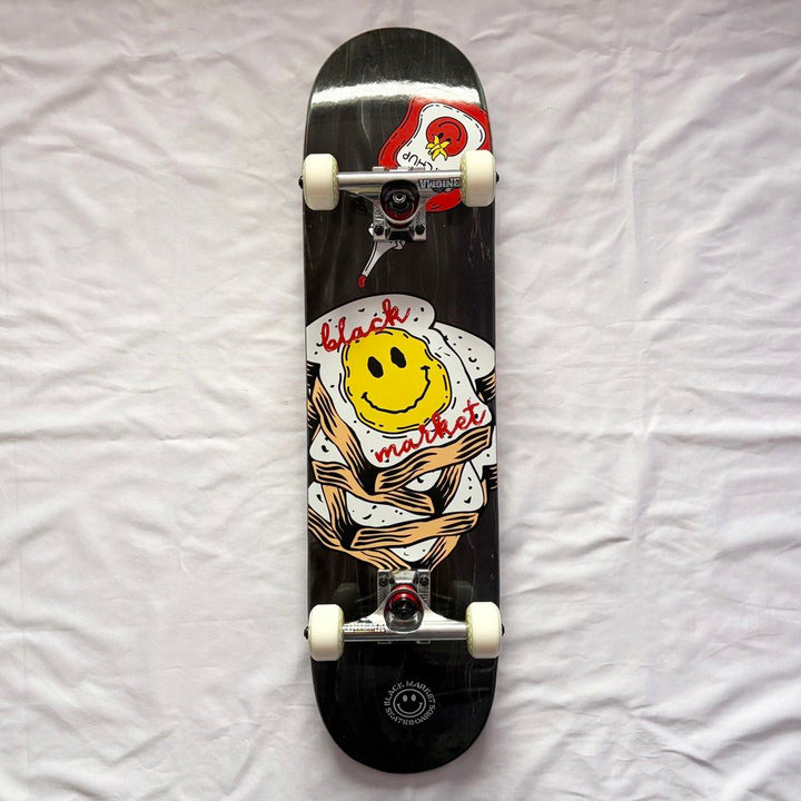 Black Market “Bread” 7.875” Custom Skateboard Complete — underside graphic view