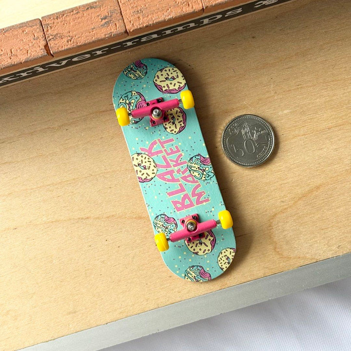 Black Market “Donut” 32mm Fingerboard Complete — underside complete view
