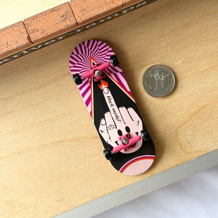 Black Market “Finger” 32mm Fingerboard Complete — underside complete view
