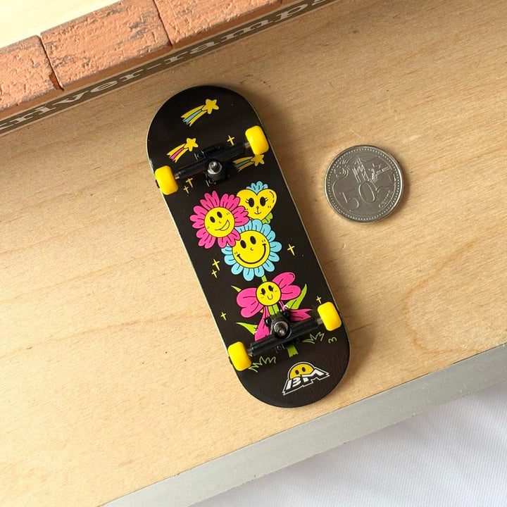 Black Market “Flower” 34mm Fingerboard Complete — underside complete view