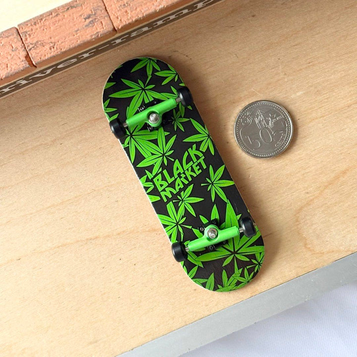 Black Market “Plant” 32mm Fingerboard Complete — underside complete view