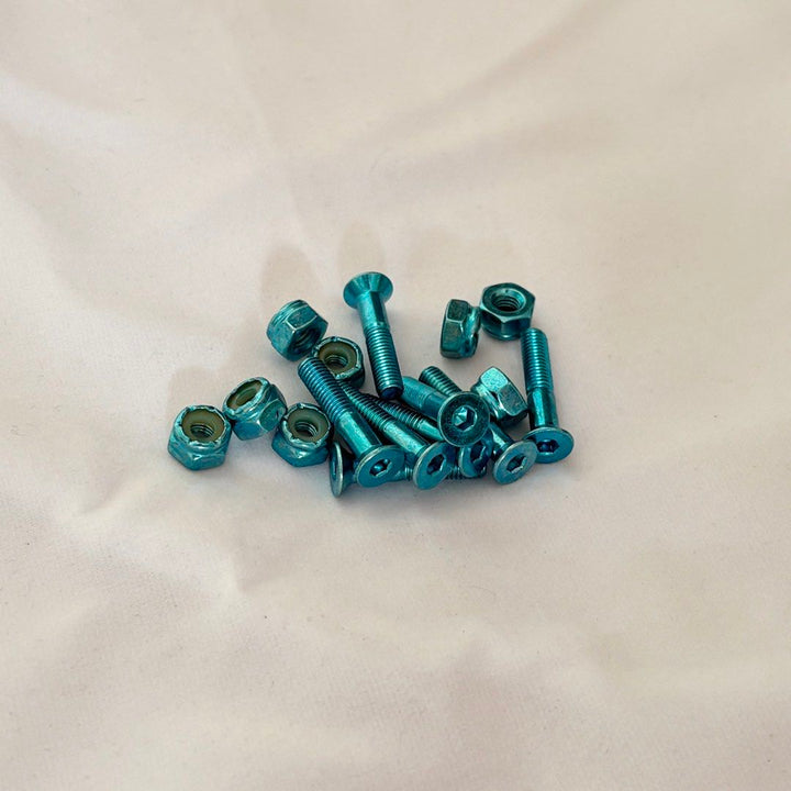 Enigma 1” Skateboard Hardware (Black/Blue/Gold)