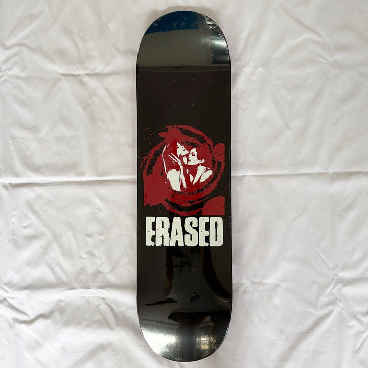 Erased “Red Girls” 8.0” x 31.4” Skateboard Deck — underside graphic view