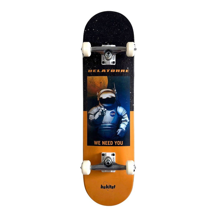 Habitat “Astronaut” 8.175″ x 32.0″ Brian Delatorre Pro Model Custom Skateboard Complete