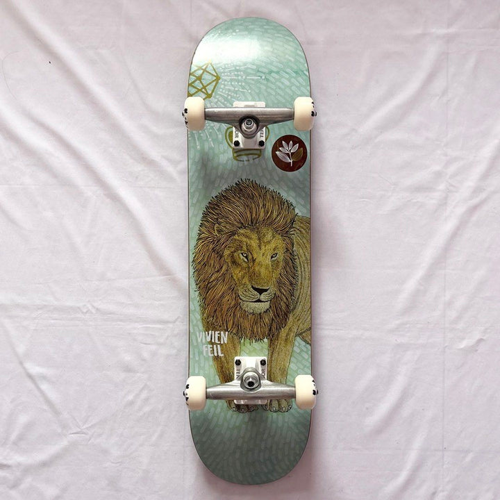 Magenta “Lion” 8.25” x 31.6” Vivien Fell Model Custom Skateboard Complete