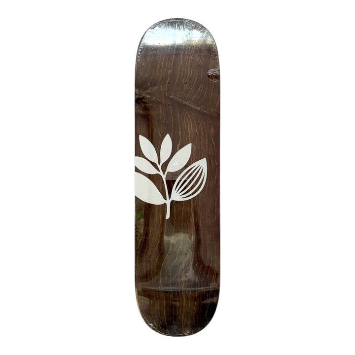 Magenta “Oak Plant” 8.5” x 31.9” Skateboard Deck — underside graphic view