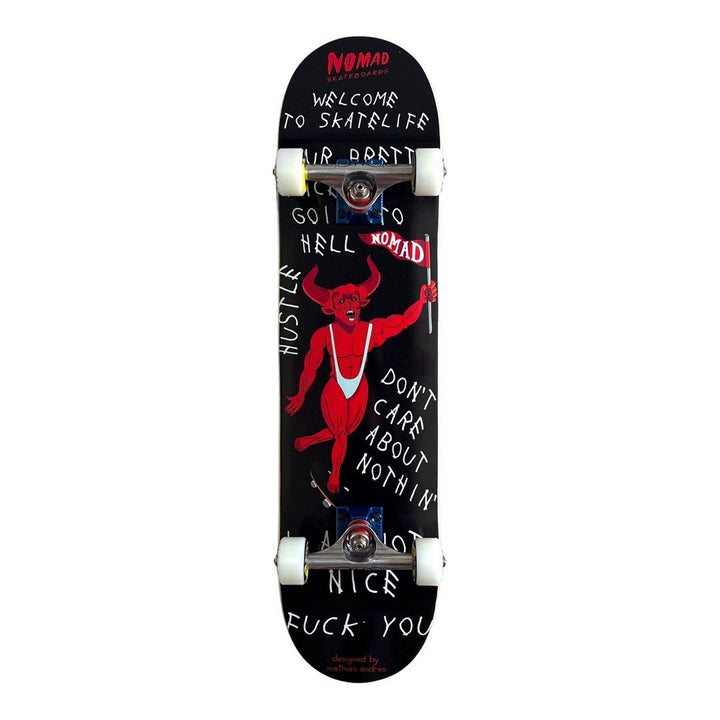 Nomad “Devil” 7.75″ x 31.75″ Custom Skateboard Complete
