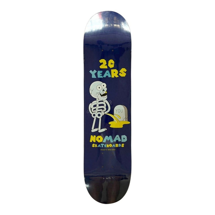 Nomad “Piss” 7.75” Skateboard Deck — underside graphic view