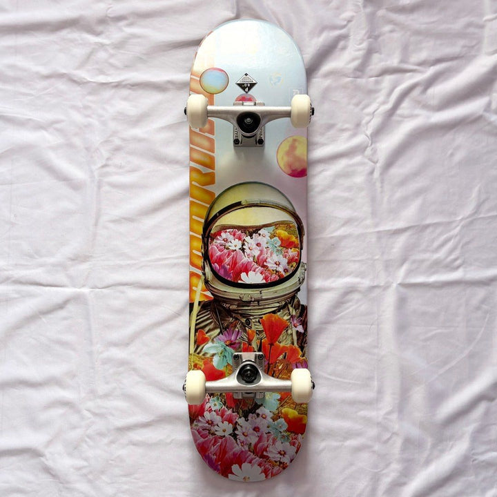 Primitive “Astronaut” 8.0” Skateboard Complete — underside graphic view
