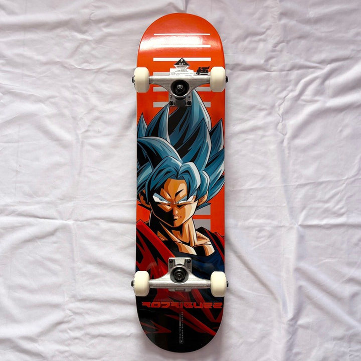 Primitive x Dragon Ball Z “Goku” 8.0” Skateboard Complete — underside graphic view