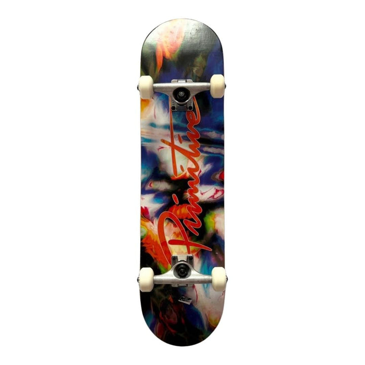Primitive “Rainbow Genesis” 8.125” Custom Skateboard Complete — underside graphic view