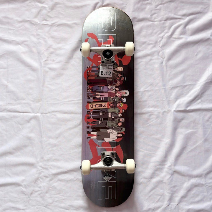 Primitive “Village” 8.125” Skateboard Complete — underside graphic view