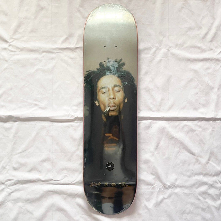 Primitive x Bob Marley “Kaya” 8.0” x 31.75” Skateboard Deck — underside graphic view