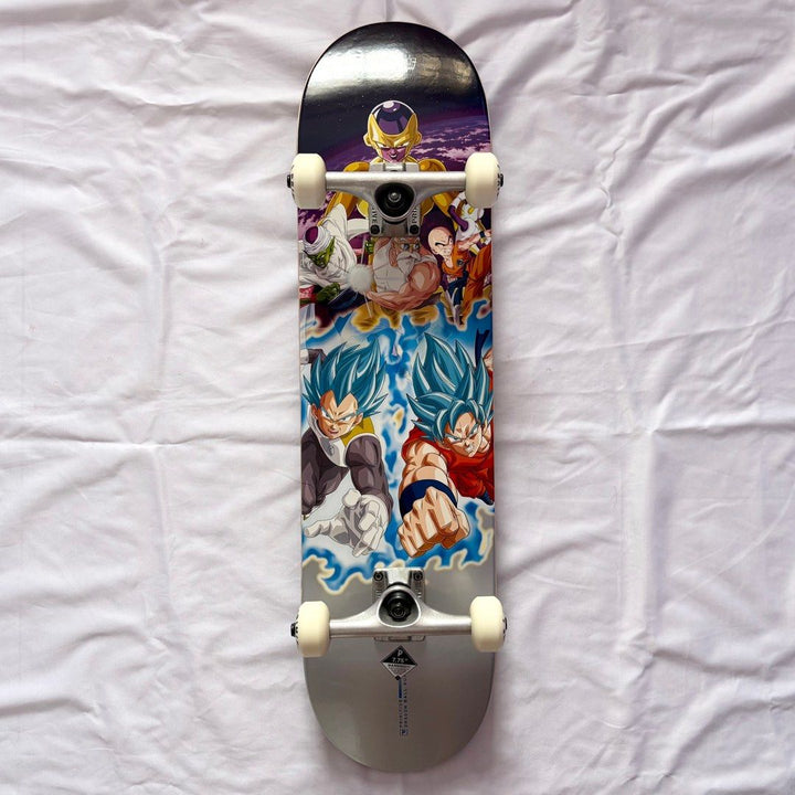 Primitive x Dragon Ball Z “Family” 8.0” Skateboard Complete — underside graphic view