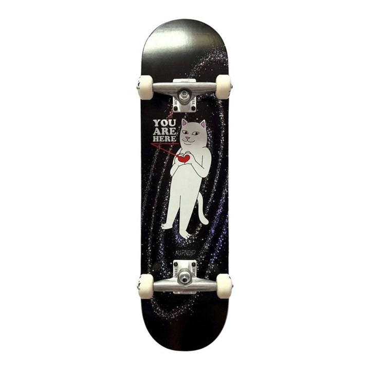 RipnDip “You are Here” 8.25” x 31.875” Custom Skateboard Complete — underside graphic view