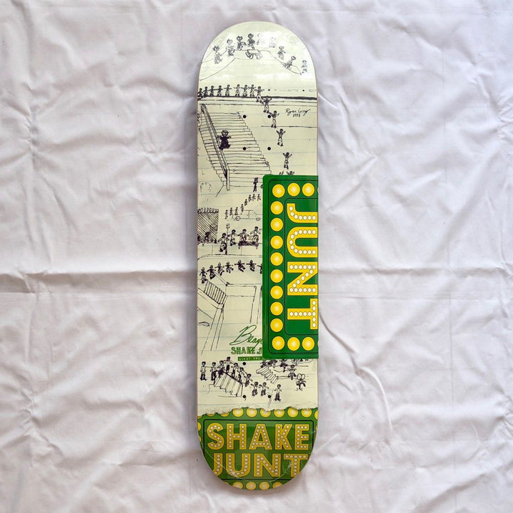 Shake Junt “Duke” 8.0” x 31.4” Josh Beagle Model Skateboard Deck — underside graphic view