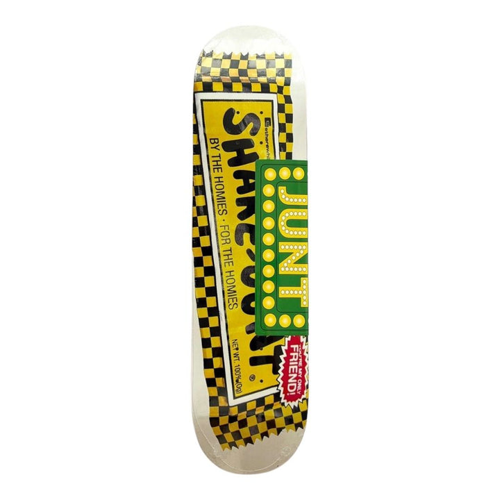 Shake Junt “Candy” 8.0” x 31.4” Skateboard Deck — underside graphic view