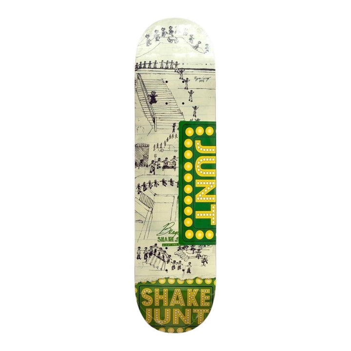 Shake Junt “Duke” 8.0” x 31.4” Josh Beagle Model Skateboard Deck — underside graphic view
