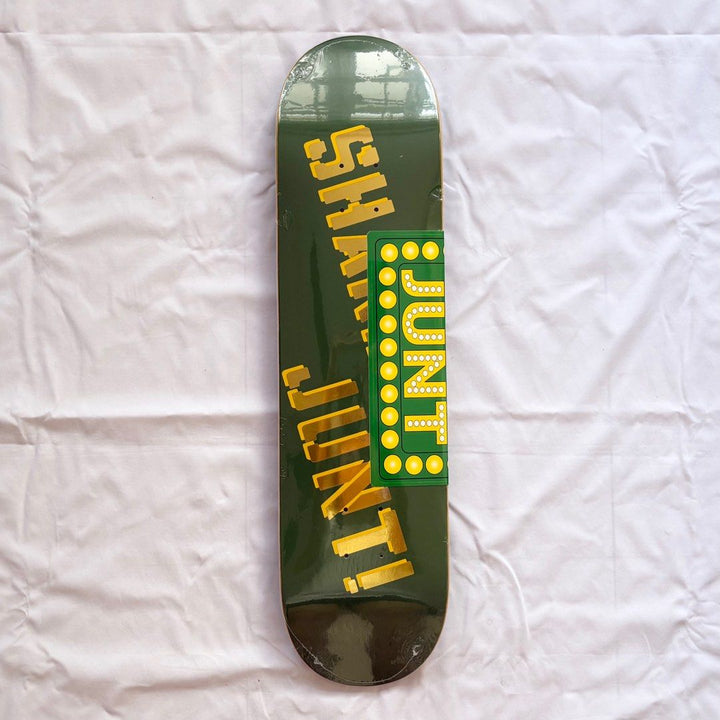 Shake Junt “OG Gold” 8.0” Skateboard Deck — underside graphic view
