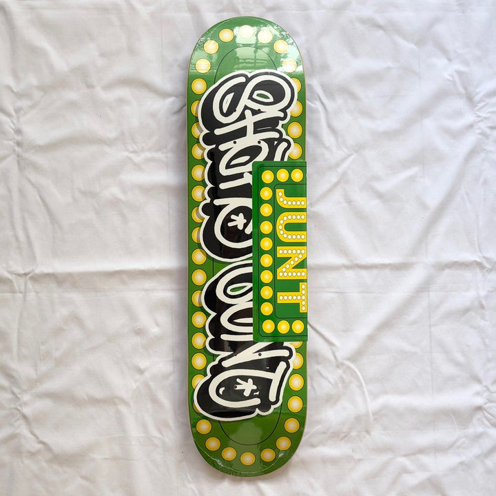 Shake Junt “Sucka Free” 8.0” x 31.4” Skateboard Deck — underside graphic view