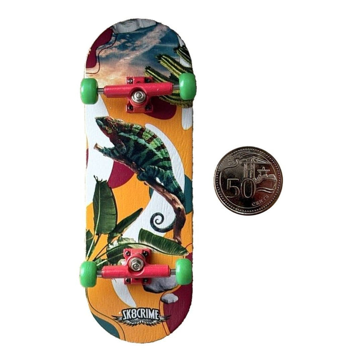 Sk8crime “Chameleon” 32mm Fingerboard Complete — underside complete view