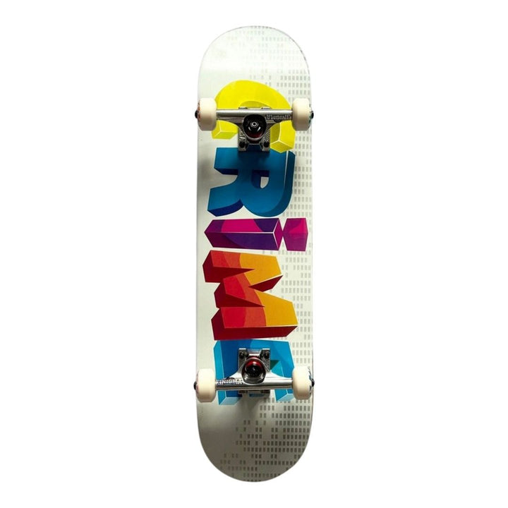 Sk8Crime “Color” 7.875” x 31.5” Custom Skateboard Complete — underside graphic view