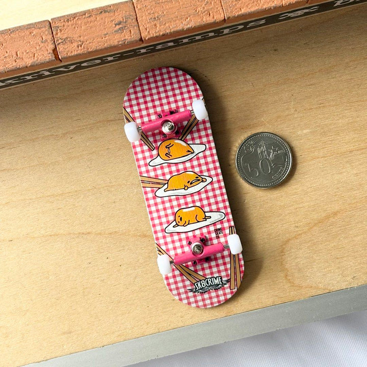 Sk8crime “Egg” 32mm Fingerboard Complete — underside complete view