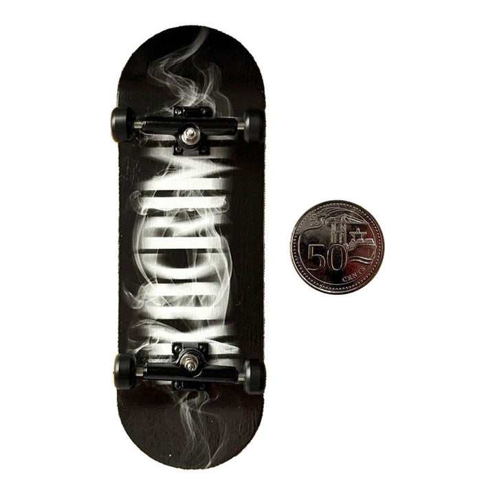 Sk8crime “Fumes” 32mm Fingerboard Complete — underside complete view