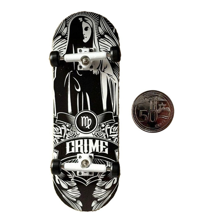 Sk8crime “Pray” 32mm Fingerboard Complete — underside complete view
