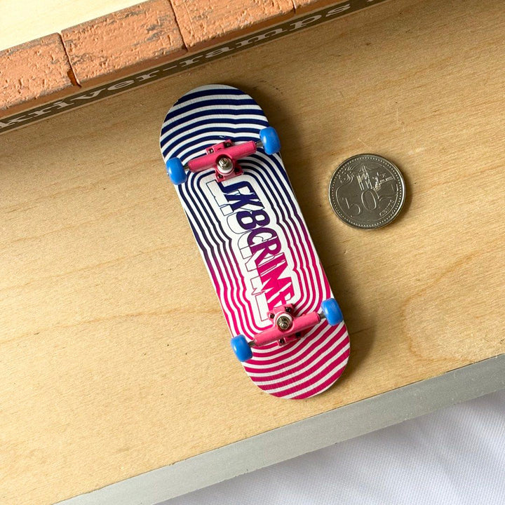 Sk8crime “Seismic” 32mm Fingerboard Complete — underside complete view