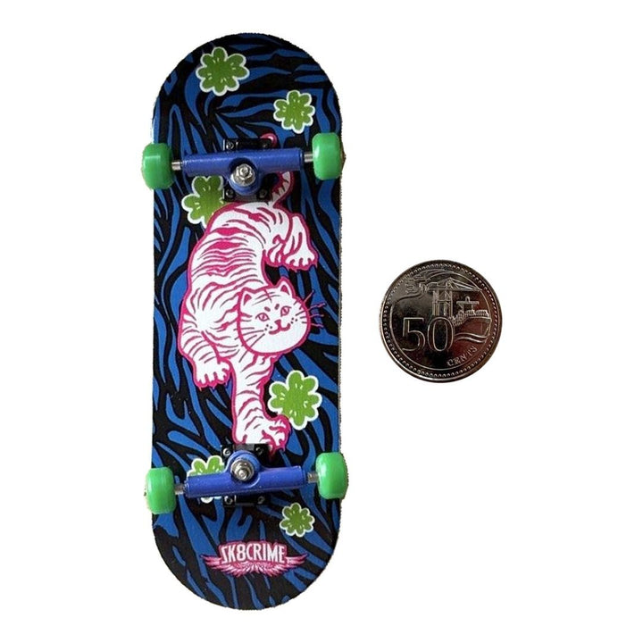 Sk8crime “Tiger” 32mm Fingerboard Complete — underside complete view