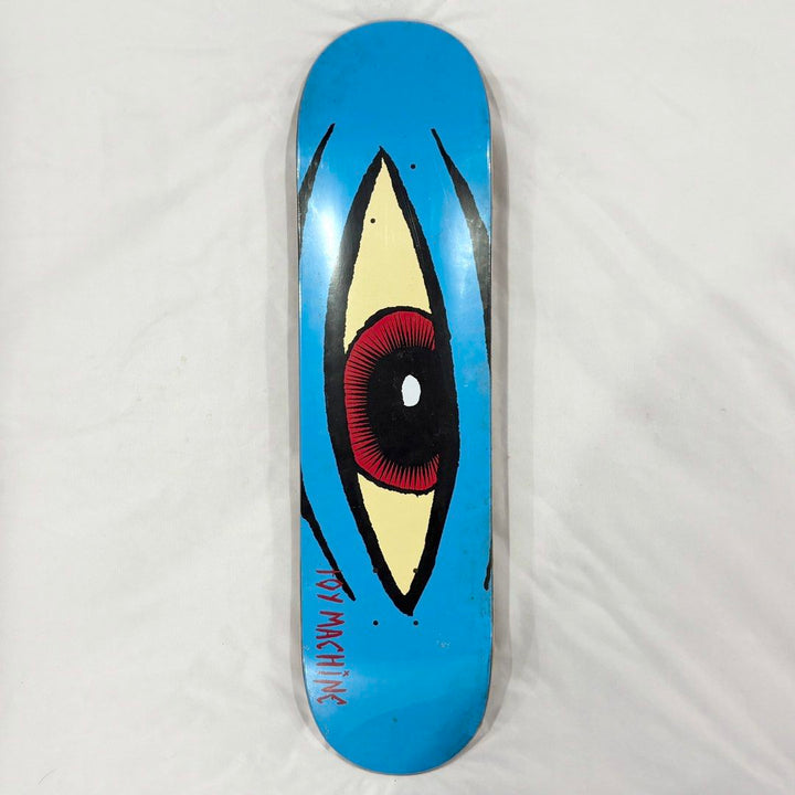 Toy Machine “Blue Eyes” 7.88” x 31.37” Skateboard Deck — underside graphic view