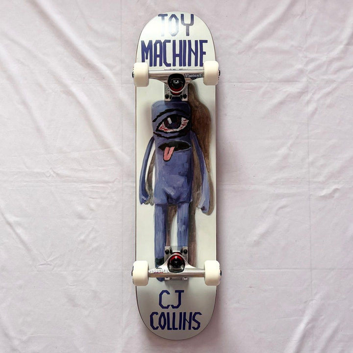 Toy Machine “Blue Mascot” 7.375” CJ Collins Model Custom Skateboard Complete