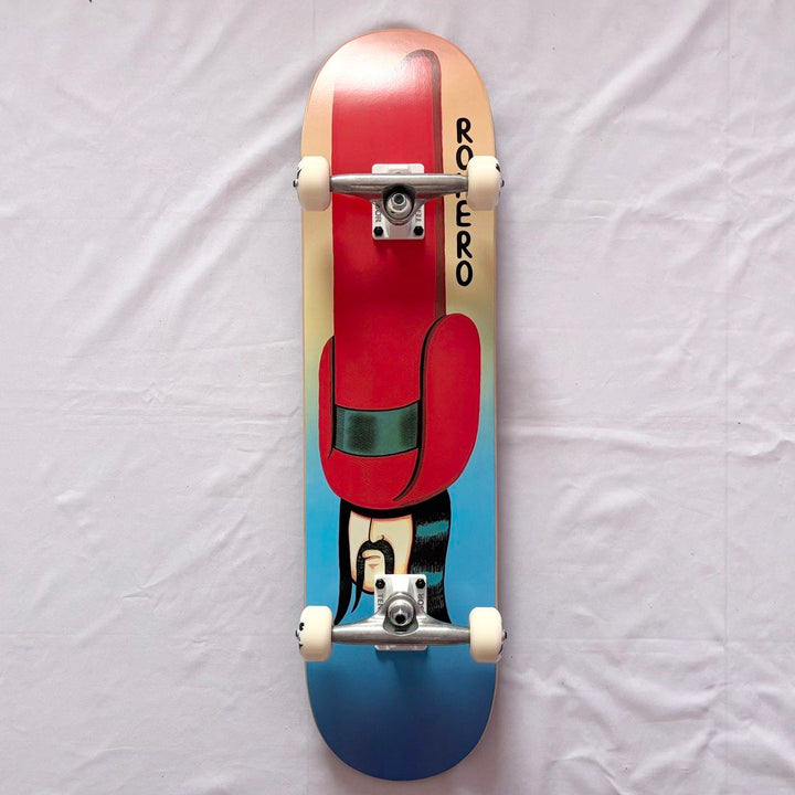 Toy Machine “Cowboy” 8.0” x 31.8” Romero Model Custom Skateboard Complete — underside graphic view