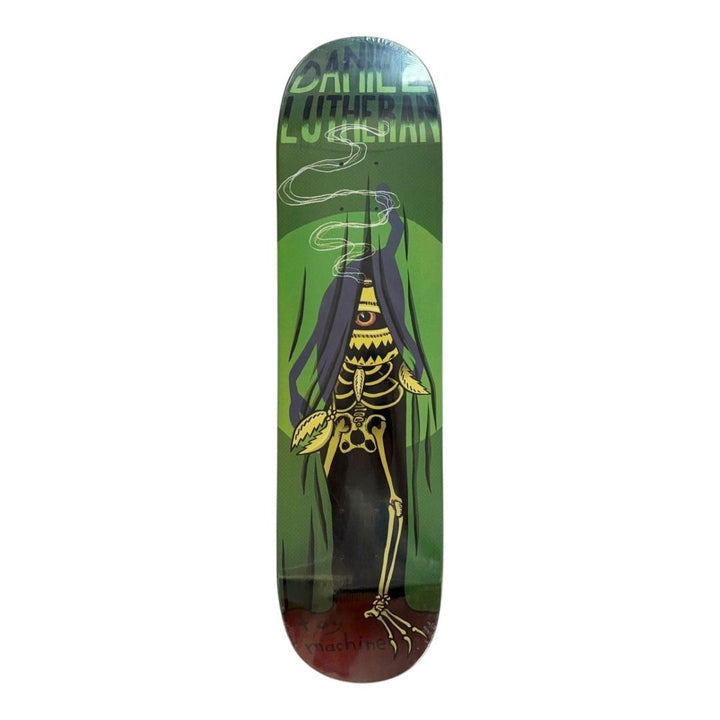 Toy Machine “Curtain” 7.88” Daniel Lutheran Pro Model Skateboard Deck — underside graphic view