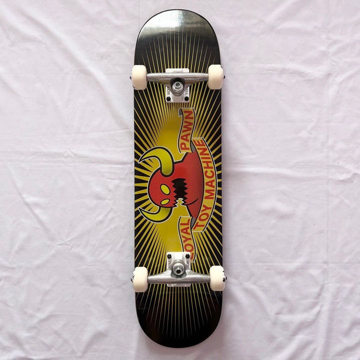 Toy Machine “Royal Pawn” 8.0” x 31.6” Custom Skateboard Complete — underside graphic view