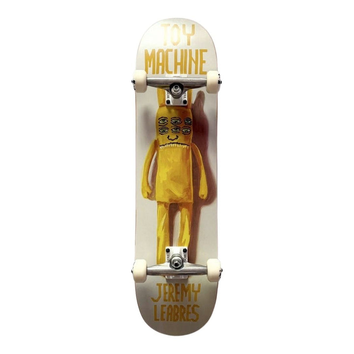 Toy Machine “Yellow Mascot” 8.06” x 31.9” Jeremy Lebras Model Custom Skateboard Complete — underside graphic view