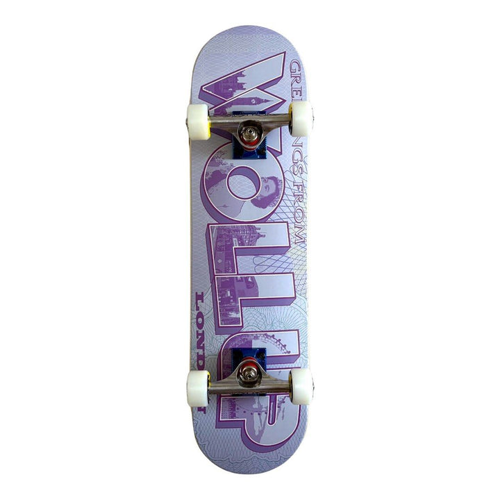 Wollup x Currency Series “London” 7.5″ x 29.25″ Custom Kids Skateboard Complete