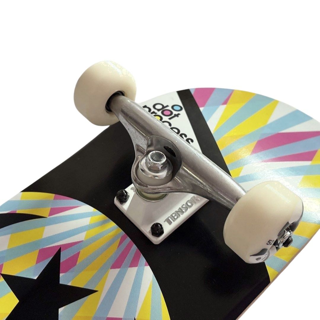 Alien Workshop “Dot Process” 8.0” x 32” Custom Skateboard Complete — angled truck detail