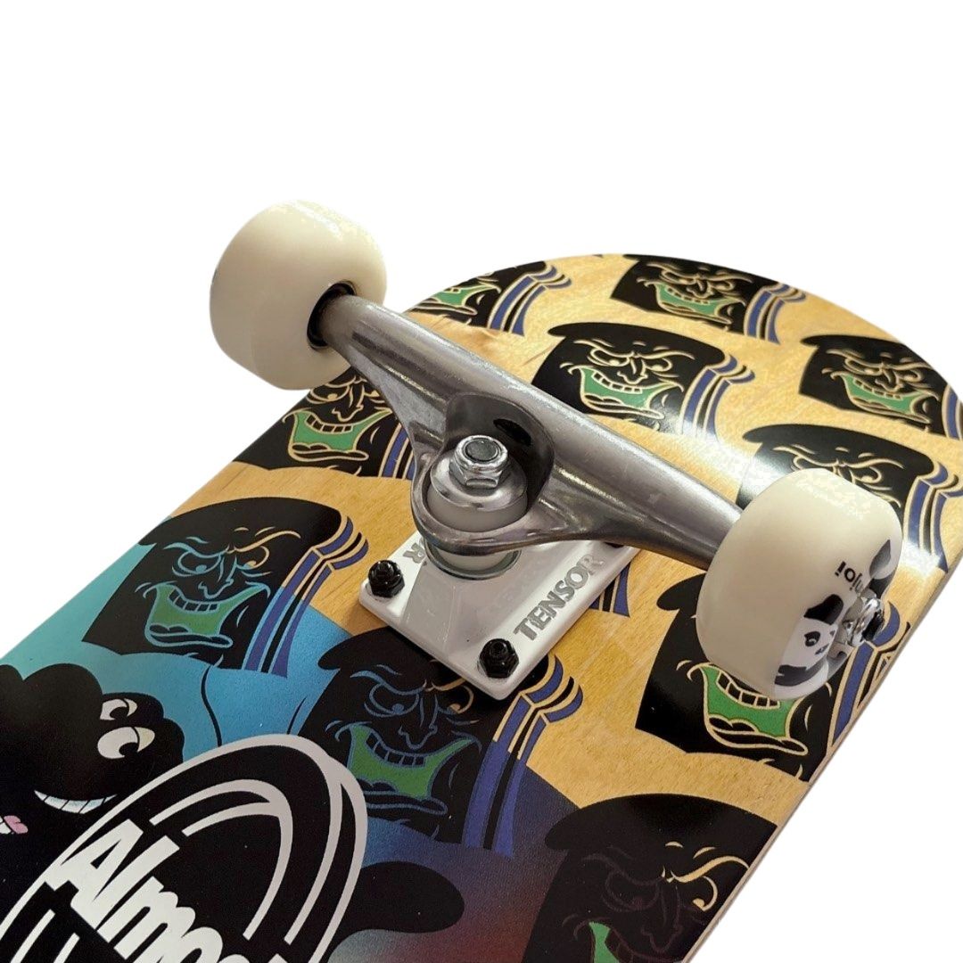 Almost x Ren and Stimpy “Mixed Up” 8.0” x 31.7” Custom Skateboard Complete — angled truck detail