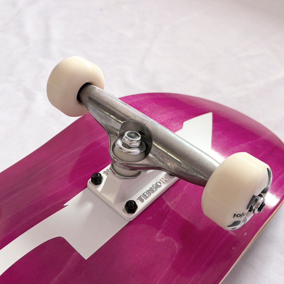 Aura “Classic Pink” 8.25” x 32” Custom Skateboard Complete