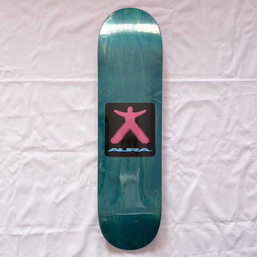Aura “Blue Figure” 8.25” x 32” Skateboard Deck - No Grip