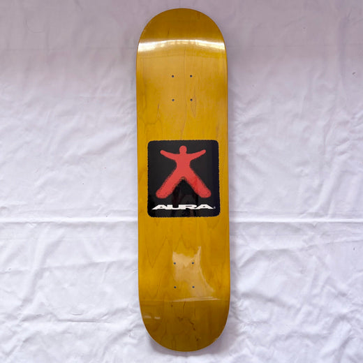 Aura “Yellow Figure” 8.25” x 32” Skateboard Deck - No Grip