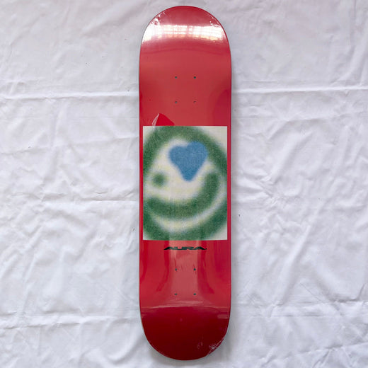 Aura “Red Smile” 8.0” x 31.5” Skateboard Deck - No Grip